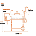 Fusta de pellet a l&#39;aire lliure Grill 7-in-1 Fumador de barbacoa